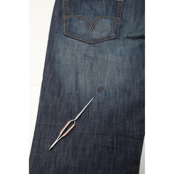 Levi's 527 Jeans Mens 38x34 Blue Boot Cut Denim Dark Wash Zip Fly 100% Cotton - Picture 7 of 16